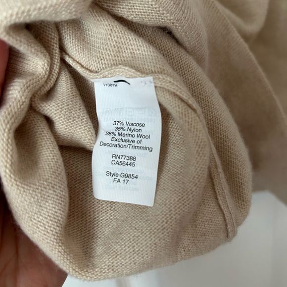 J. Crew Womens Beige Knit Top with Black Bow - Picture 5 of 5